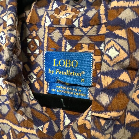 Pendleton Vintage Lobo Button up shirt Size M Aztec Western Southwestern - Picture 7 of 8